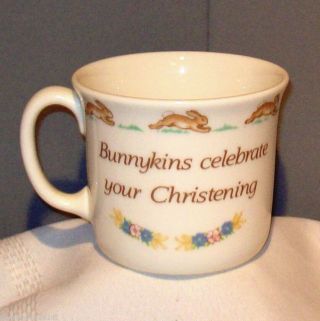 Royal Doulton BUNNYKINS Celebrate Christening English Porcelain China Cup Mug 2