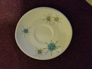 Vintage 1950s Franciscan China Starburst Atomic Pattern 6 " Coffee Saucer Plate