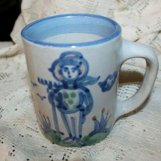 M.  A.  Hadley Stoneware Pottery Coffee Mug Cup The End Farmer Gardener Rake