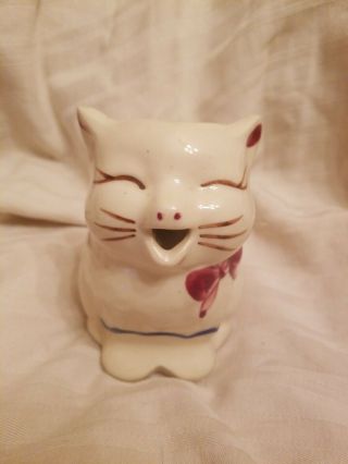 Vintage 1940s Shawnee Pottery PUSS ' N BOOTS Cat Creamer Pitcher 4 - 3/4 