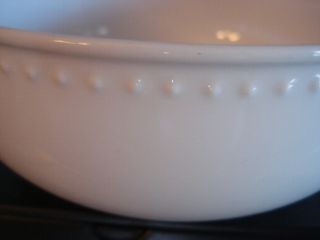 Crate & Barrel Staccato Kathleen Wills White Cereal Bowl Dot Rim 5 3/4 "