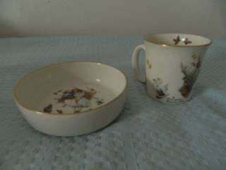 Gorham China Norman Rockwell Spring Duet Bowl And Cup Set