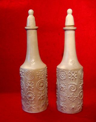 Vintage Portmeirion Totem Oil Vinegar Bottles Set Susan Williams - Ellis England