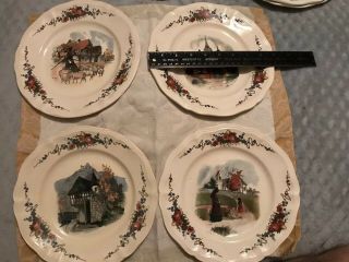 Vintage Sarreguemines France " Obernai " Faienceries Ceramic Plate 9” H Loux S/o 4