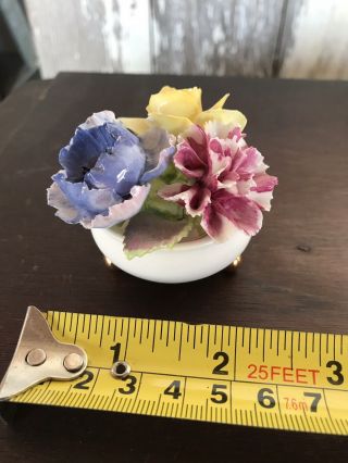 Staffordshire Fine Bone China Small Flower Pot Flowers