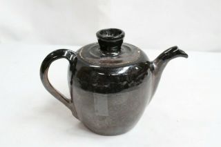 Mcm Jm Strange Black Copperdust Studio Pottery Teapot Eames Interest