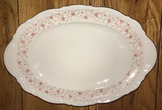 Mitterteich Bavaria Lady Claire Rose China Germany 15 " Oval Serving Platter Tray