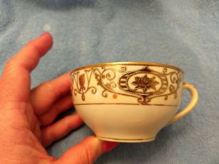2 OLD Vtg Cups and Saucers Christmas Ball 16034 Noritake M,  extra cup 3