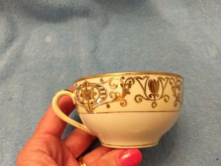 2 OLD Vtg Cups and Saucers Christmas Ball 16034 Noritake M,  extra cup 5