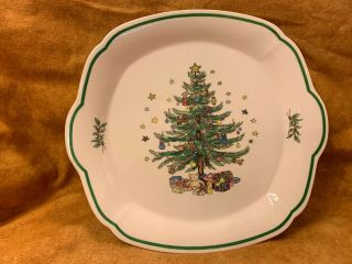 Nikko Christmas Tree Plate Christmas Dish Plate