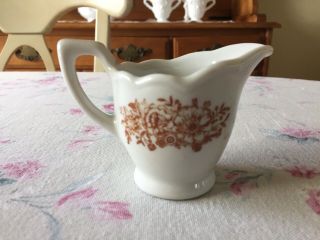 Vintage Sterling Vitrified China Restaurant Ware Small Creamer Floral G - 1