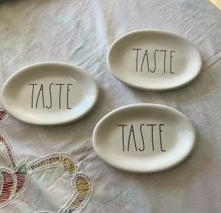 Rae Dunn Taste Oval Appetizer Plates Set Of 3 Farmhouse Decor Kitchen Dishes