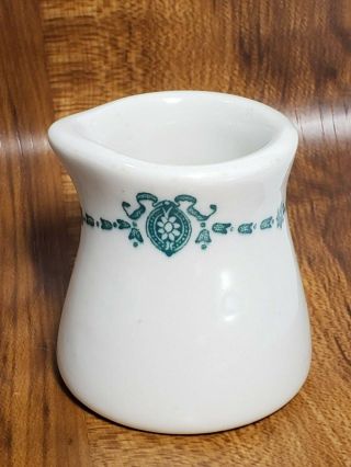 Vintage Restaurant Ware Ceramic Creamer China Green Design