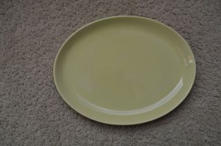 Vintage Russel Wright Iroquois Casual Avocado Yellow - Oval Platter Euc