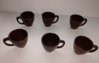 Six Mar - Crest Daisy And Dot Stoneware Coffee Cups Mugs Set Of (6) Stoneware Vg