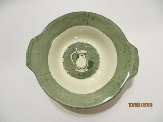 Colonial Homestead Green By Royal Green Cereal Bowl With Handle Hand