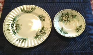 Royal Albert Flower Of The Month,  May,  Plate & Saucer,  Lily Of The Valley,  Bone