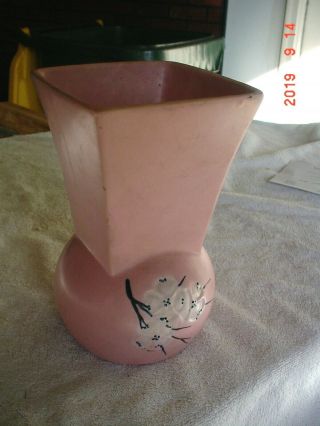 Vintage Mccoy Art Pottery Pink Blossom Flower Pot Planter Vase