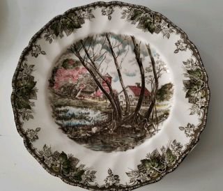 Johnson Brothers - The Friendly Village 10 3/4 Dinner Plate Willow By The Brook