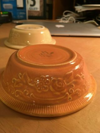 Homer Laughlin Oven Serve Small Bowl,  Embossed,  Pumpkin Vintage,  U.  S.  A. ,  5.  50 "