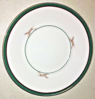 / Noritake Royal Hunt Saucer Plate (s) 6 " Sri Lanka 3930 Green,  Dog