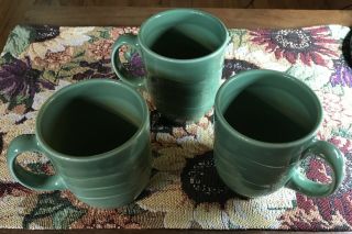 Syracuse China Company Sage Green Coffee Mugs Cups 3 4
