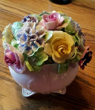 Vintage Royal Adderley Floral Bone China Porcelain Flowers Made In England Pink