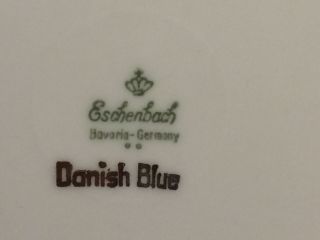 DINNER PLATE DANISH BLUE FINE BAVARIAN CHINA ESCHENBACH BAVARIA GERMANY 2