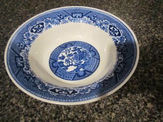 Vintage Royal China Blue Willow Ware 6 " Fruit Bowl English Ironstone Blue White