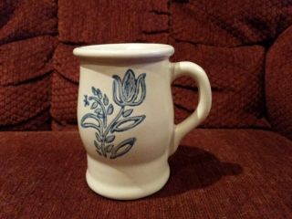Set Of 2 Vintage Pfaltzgraff Yorktowne Tulip Flower Coffee Tea Mug Barrel 282y