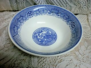 Royal China Blue Willow 8 5/8  Wide X 2 1/2  Deep Vegetable Bowl