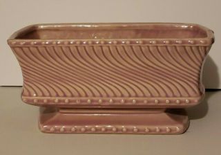 Vintage Mccoy Pottery Rectangular Planter Pink Swirl Lavender