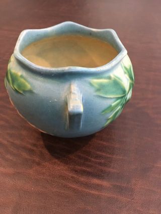 Roseville Pottery 651 - 3 Bleeding Heart,  Blue,  Small Crack