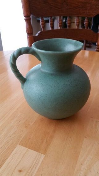 Vintage Royal Haeger Art Pottery Green Pitcher W/ Twisted Handle