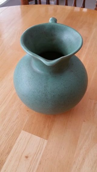 Vintage Royal Haeger Art Pottery Green Pitcher w/ Twisted Handle 3