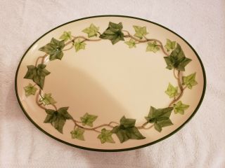 Vintage Franciscan Ivy Pattern Oval Serving Platter 13 " Wide