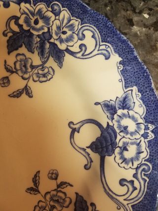 Vintage Myott Chelsea Garden Blue White Floral Staffordshire China Salad Plate 2