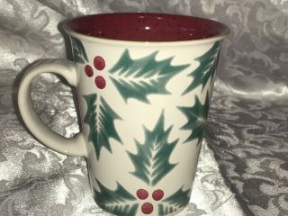 Denby Harlequin 4 1/2” Tall Holly Pattern Coffee Mug