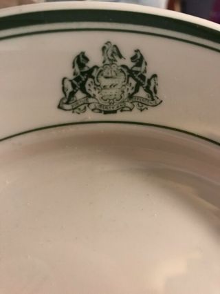 Vintage Jackson China Green Stripe Dinner Plates 9 