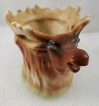 Vintage Austria Moose Head Creamer Pitcher Pottery.