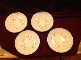 Vintage Mid Century Atomic Tempo By Meito China Set Of 4 Fruit Sauce Bowls 5 1/2