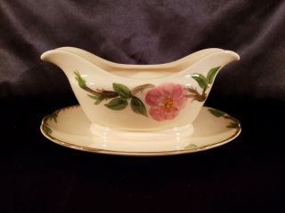 Franciscan Desert Rose Gravy Boat With Attached Underplate
