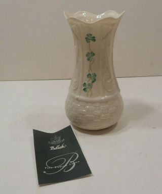Belleek Enchanted Porcelain Millennium 2000 Fine Parian China Vase 6 - 1/4 " Tall