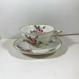 Limoges Haviland Chantilly Teacup And Saucer Floral Pattern