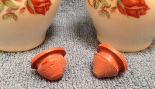 Vtg Salt & Pepper Rubber Plugs Only From Universal Cambridge Pottery