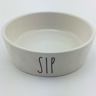 Rae Dunn Sip 5 " Round Bowl For Pets Dog Cat Water Bowl