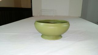 Mccoy Floraline 466 Pottery Matte Green Planter Bowl 2 1/2 Inches Tall
