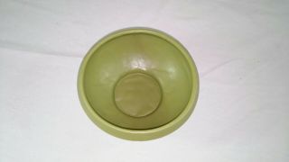 McCoy Floraline 466 Pottery Matte Green Planter Bowl 2 1/2 Inches Tall 2