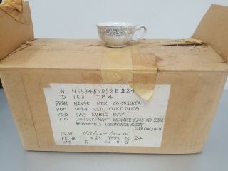 Vintage Seyei 24 Pc Fine China Demitasse Set 1030 Japan White & Gold