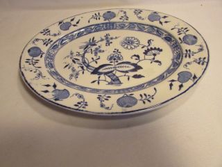 Antique China Flo Blue Onion Serving Plate Staffordshire England No 576812 9.  3/4